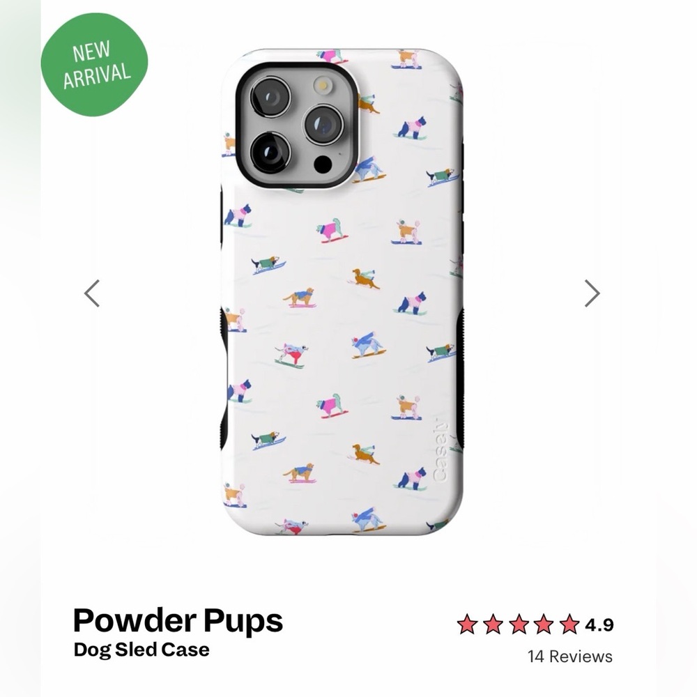 Casely Powder Pups Dog Sled Case iPhone 16